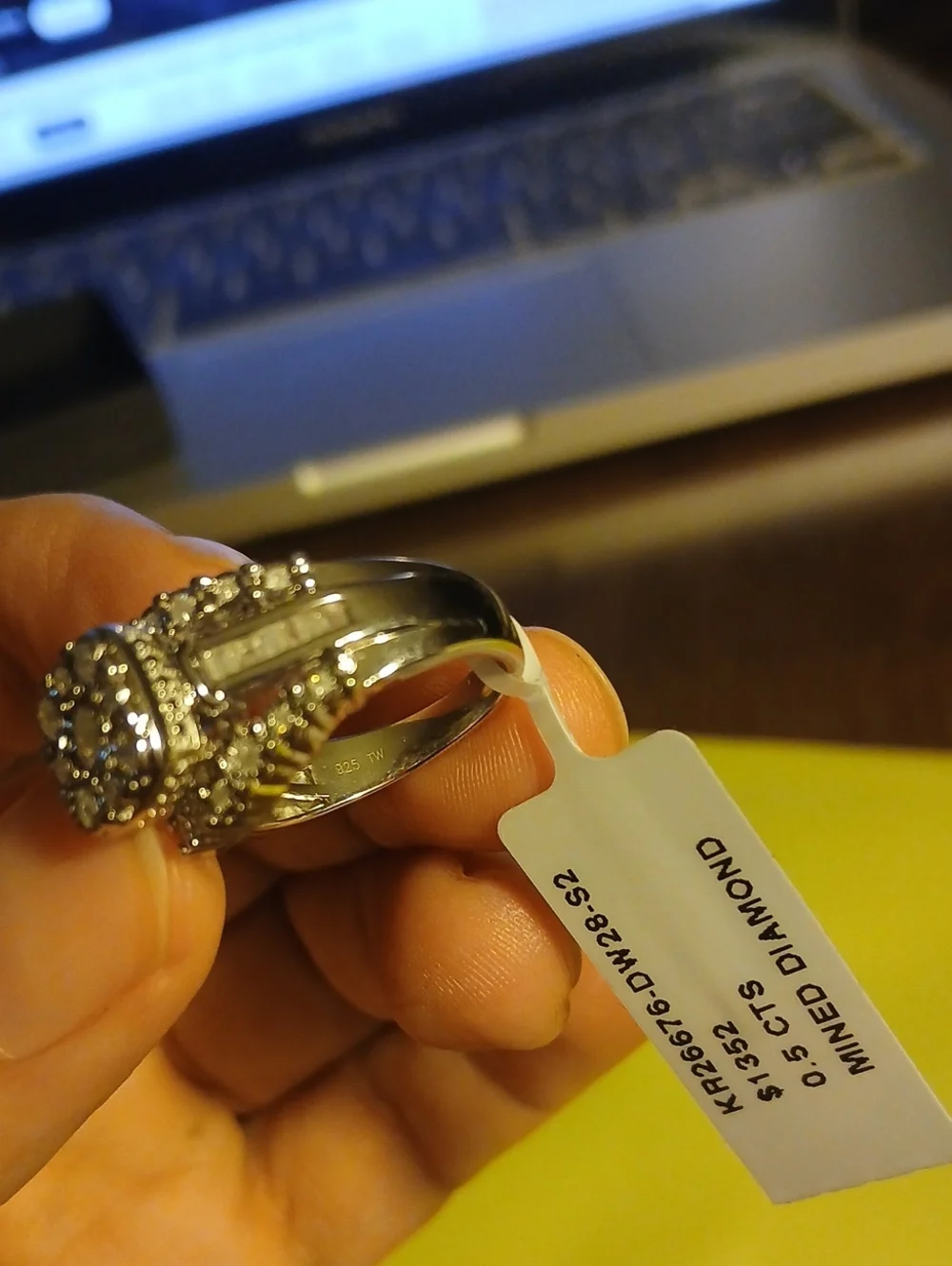 925 Mined Diamond Ring - Picture 7 of 8